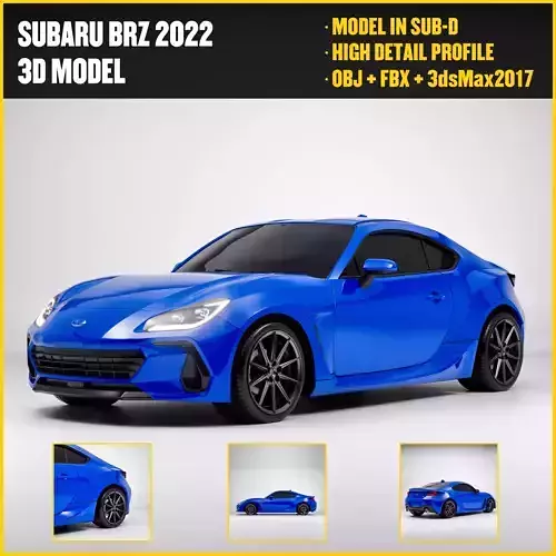 SUBARU BRZ 2022 Low-poly 3D model