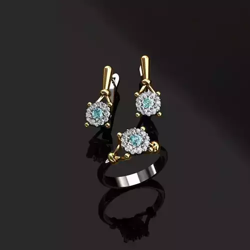 Ring and Earrings  3D print model
