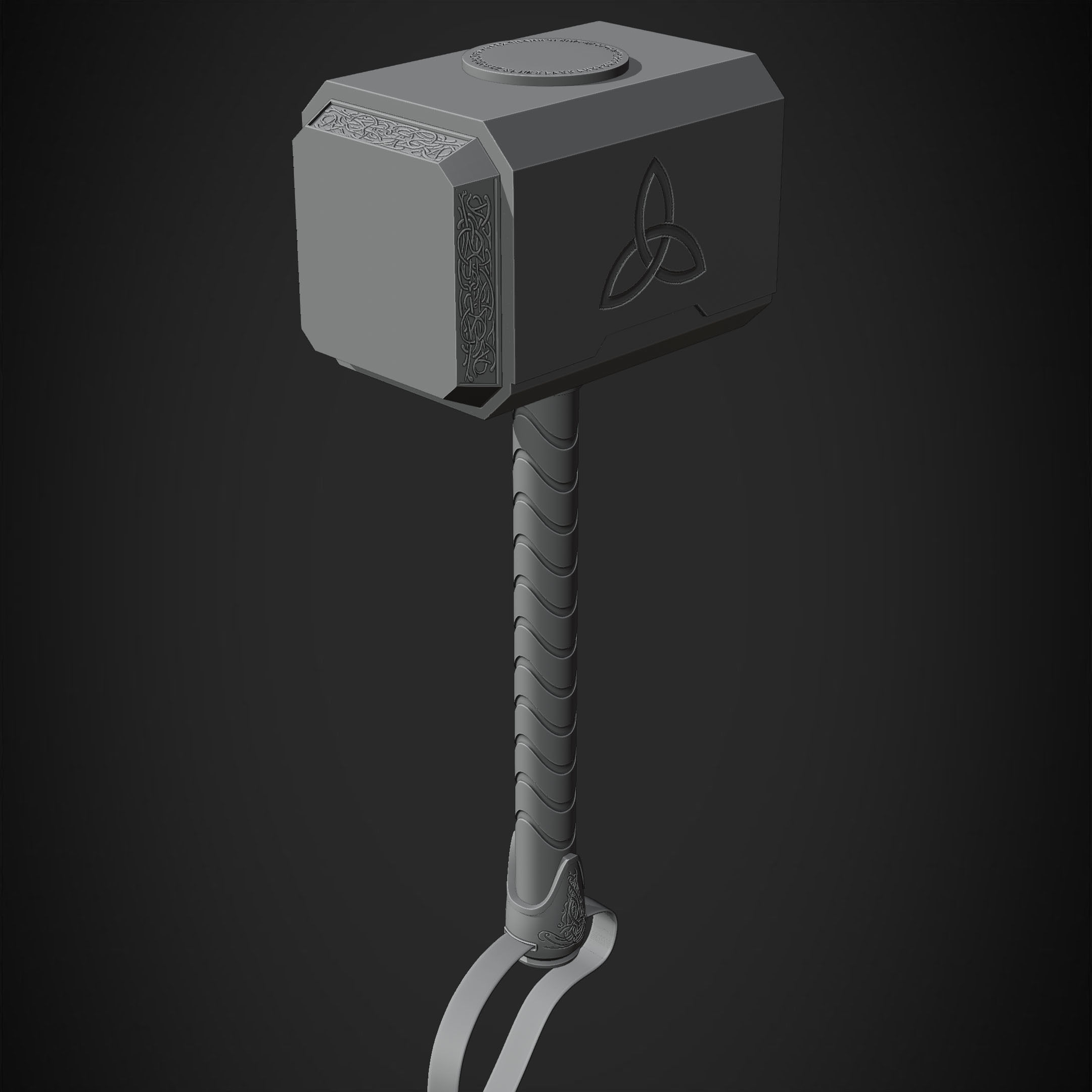 Thor Hammer Mjolnir for Cosplay 3D print model_16