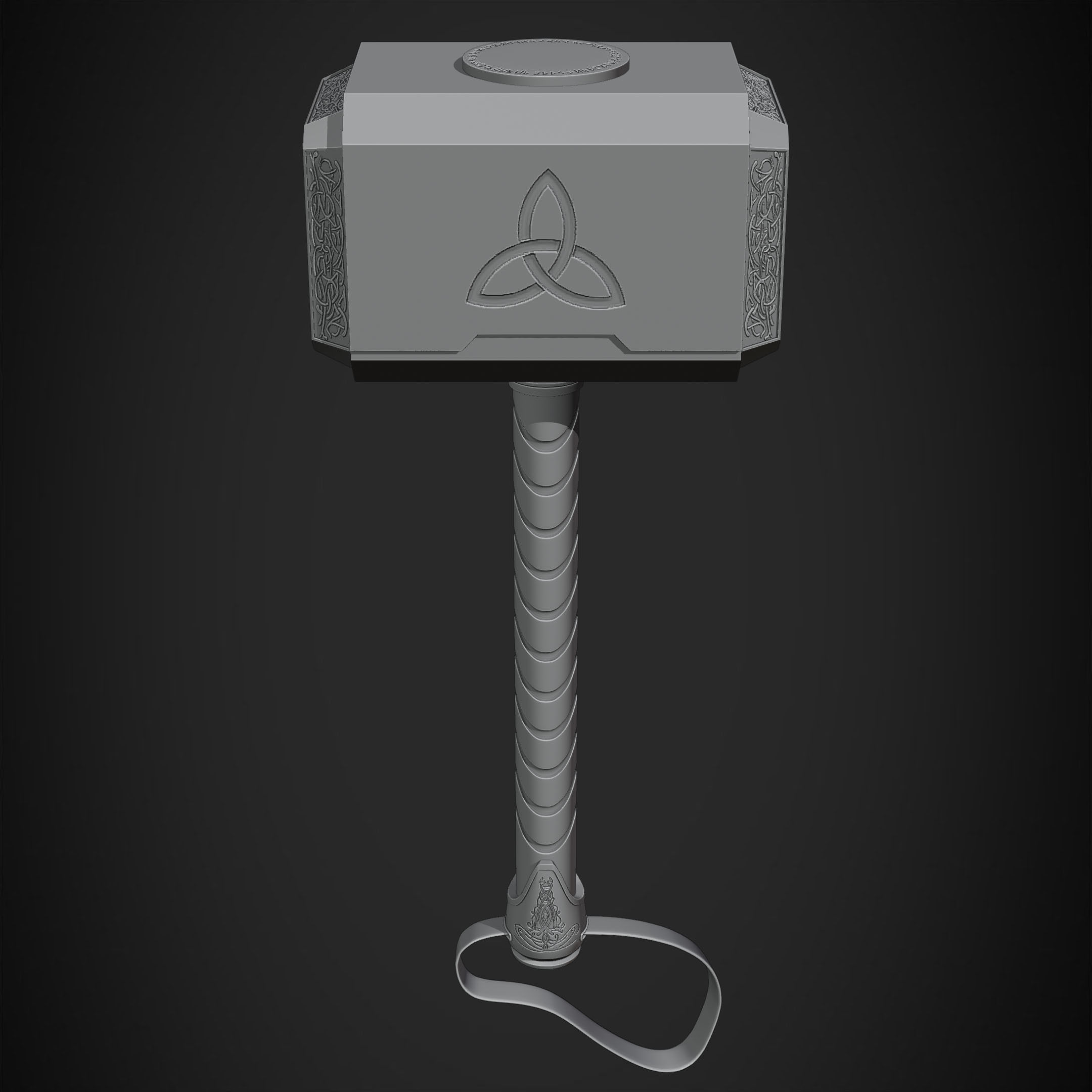 Thor Hammer Mjolnir for Cosplay 3D print model_10
