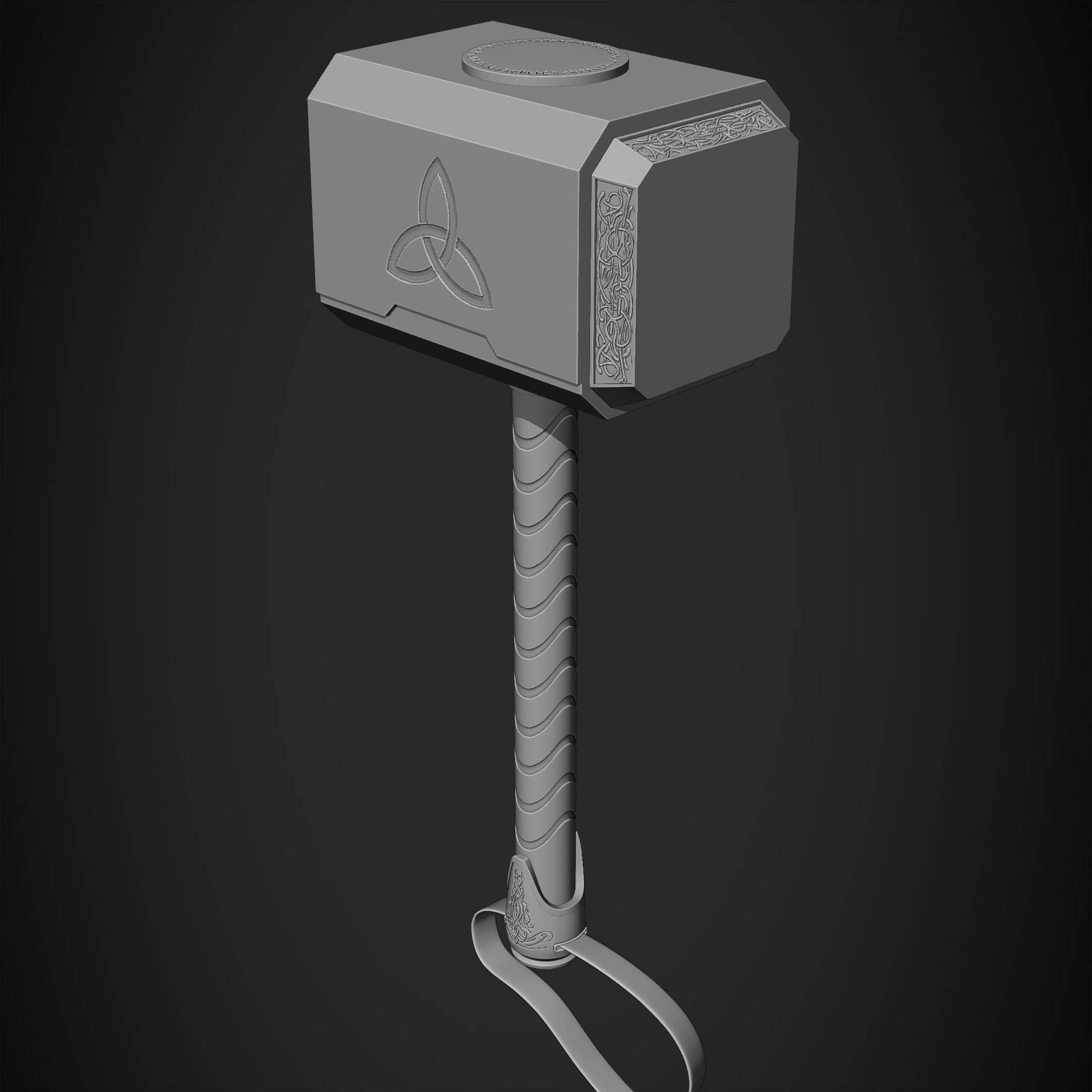 Thor Hammer Mjolnir for Cosplay 3D print model_12