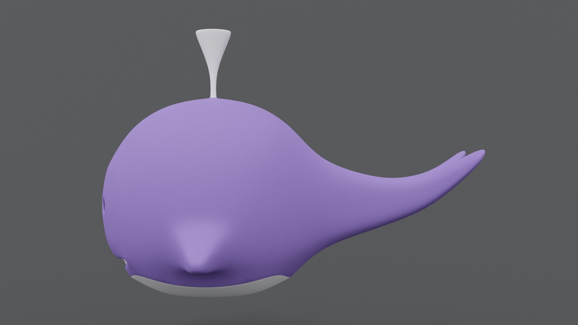 Cartoon Whale Toy 3D model_1
