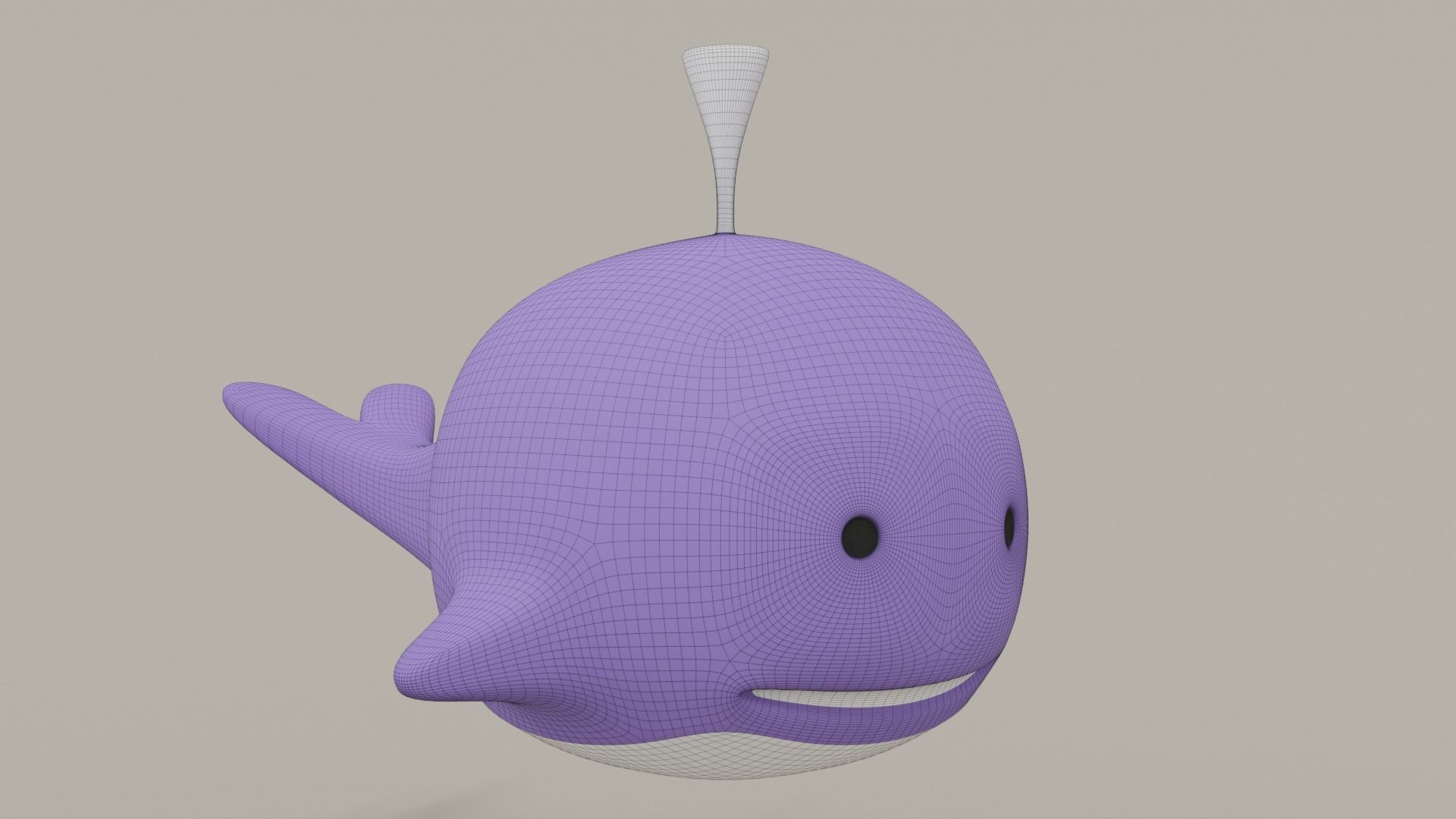 Cartoon Whale Toy 3D model_15