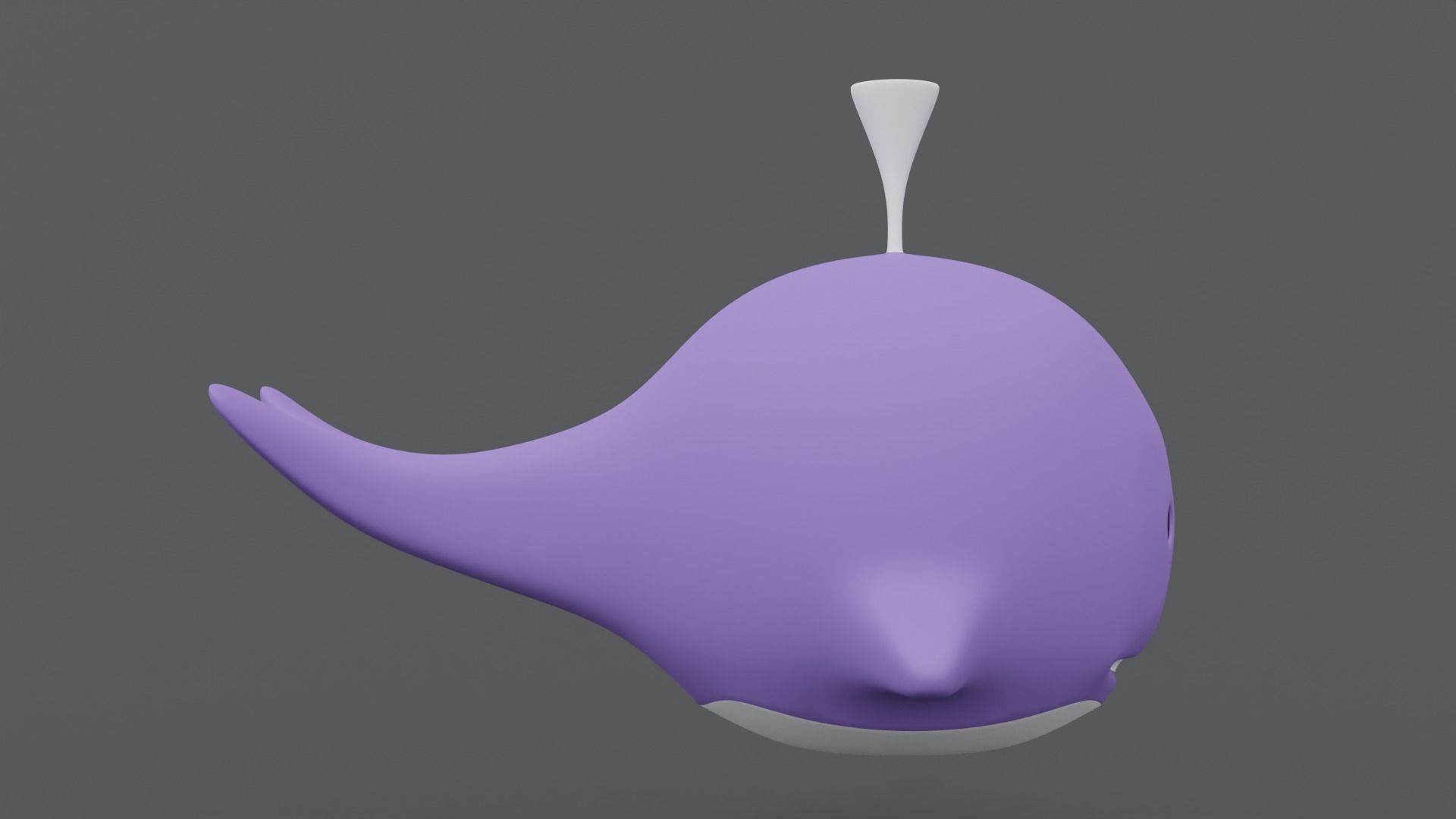 Cartoon Whale Toy 3D model_5