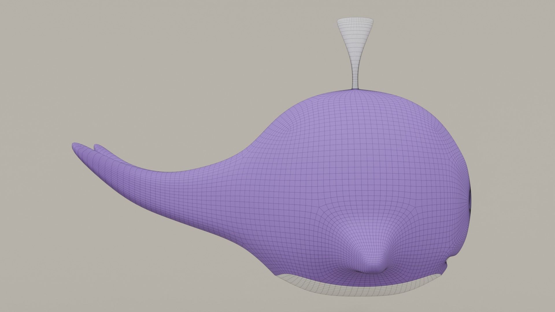 Cartoon Whale Toy 3D model_14