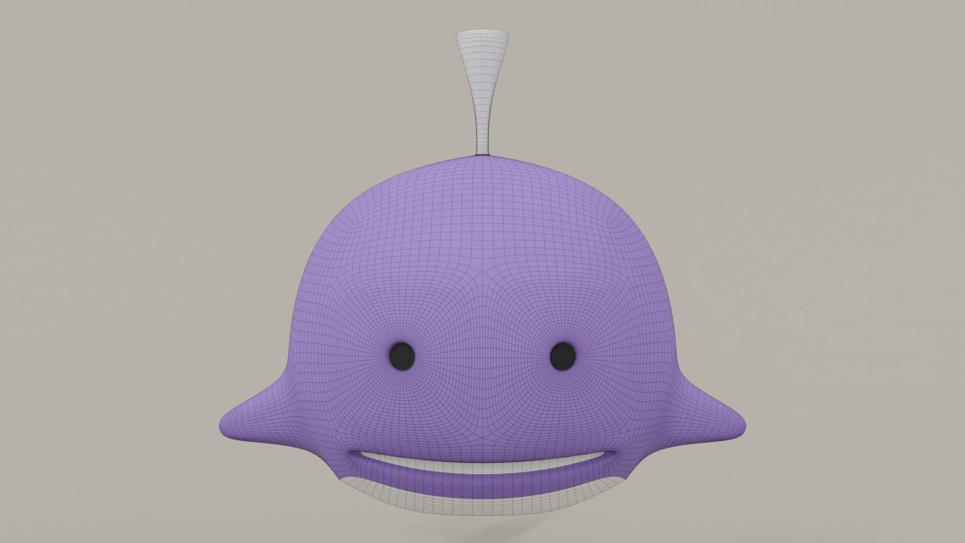 Cartoon Whale Toy 3D model_16