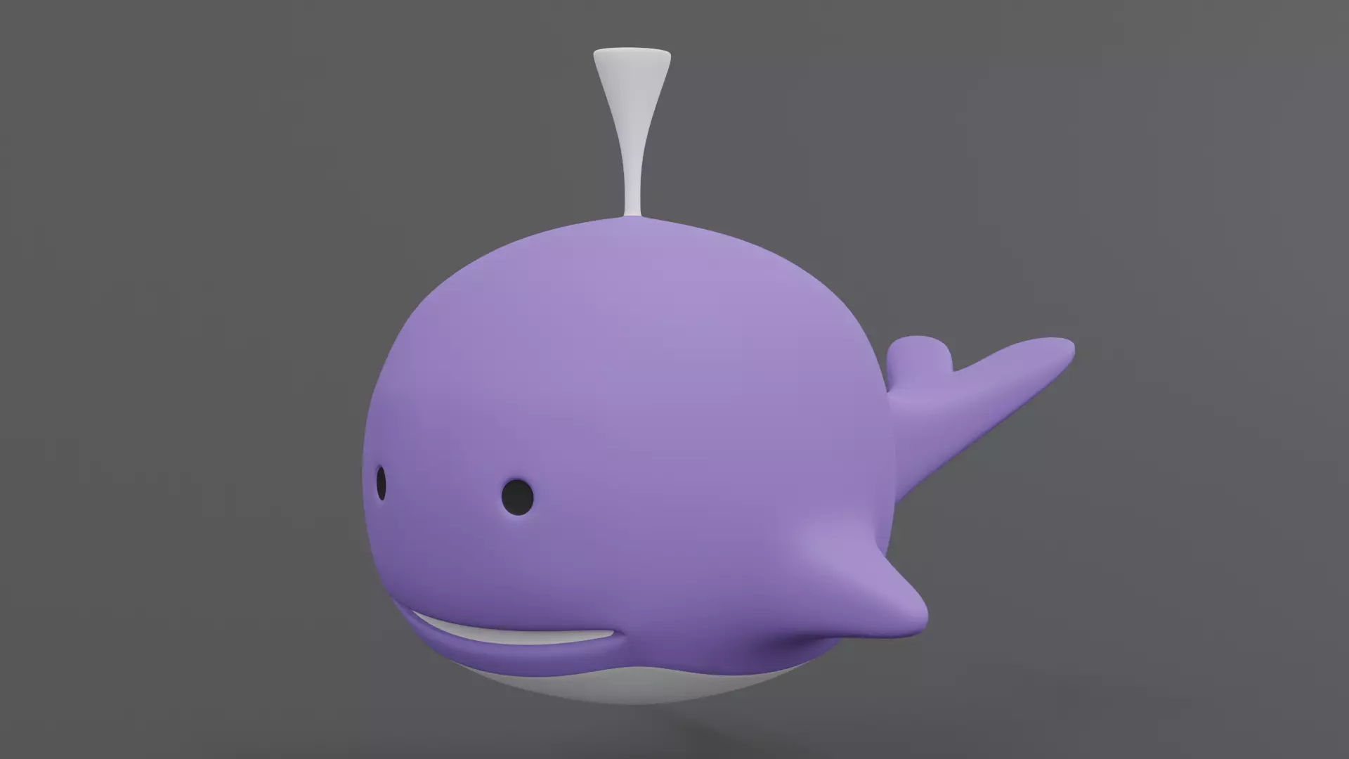 Cartoon Whale Toy 3D model_0