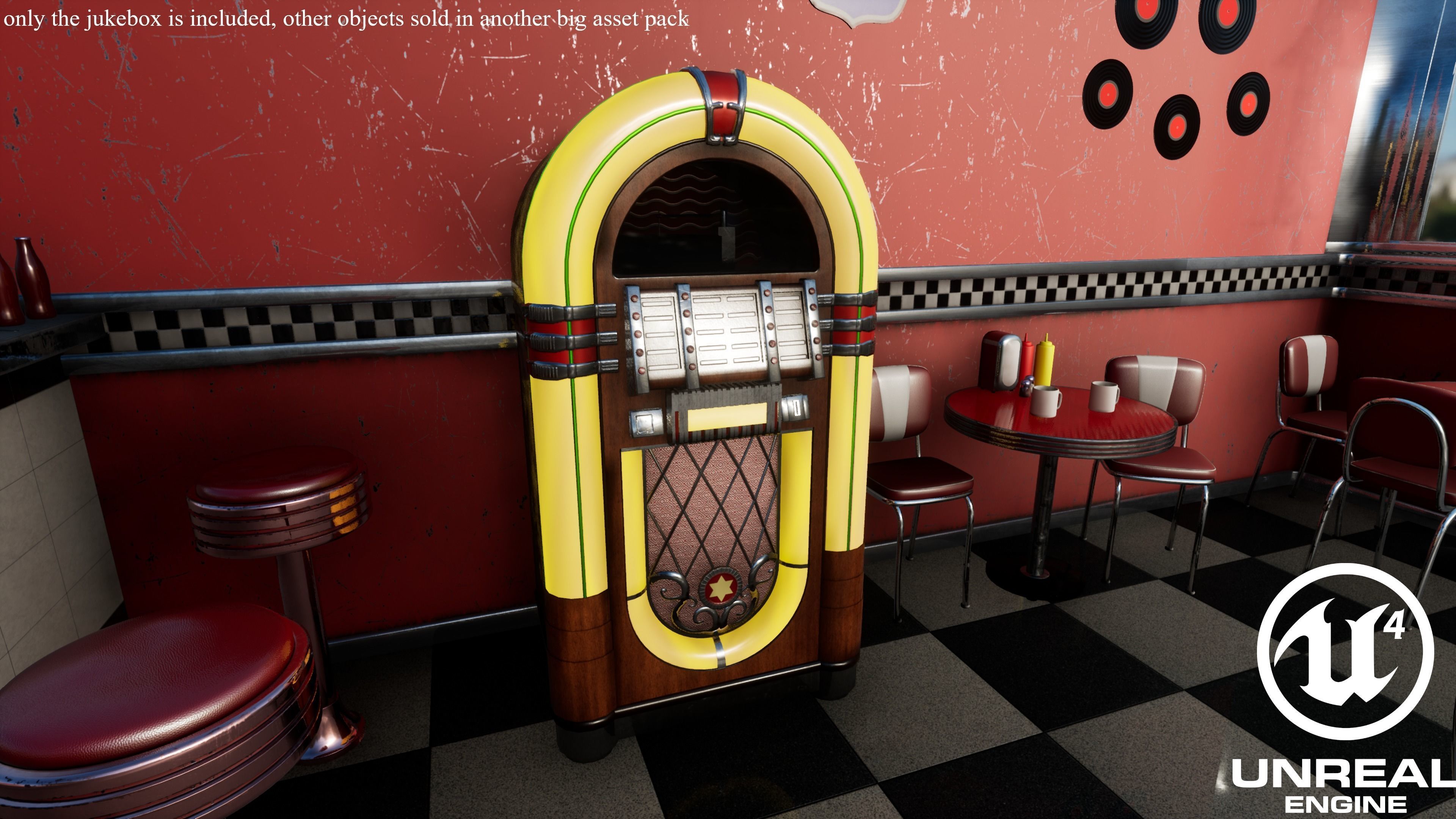 Vintage Jukebox Low-poly 3D model_4