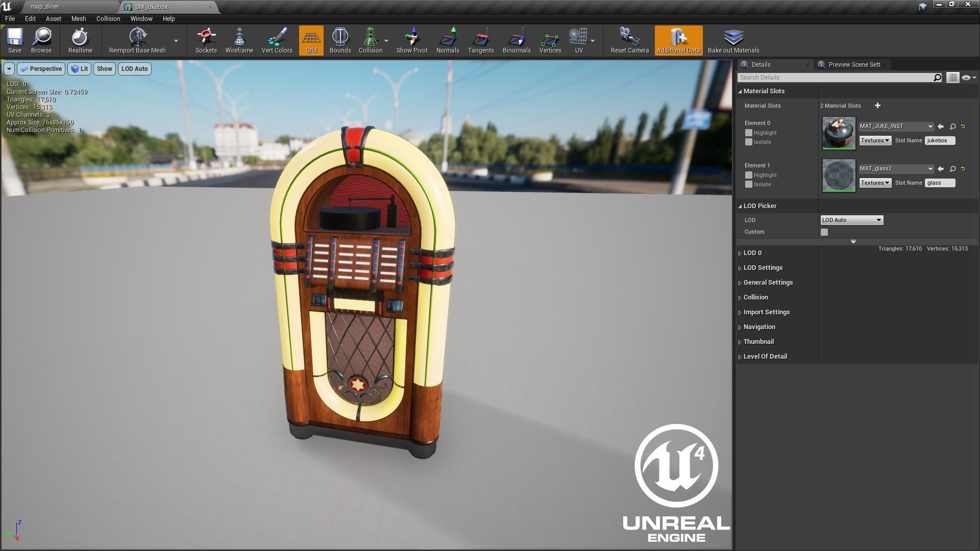 Vintage Jukebox Low-poly 3D model_5