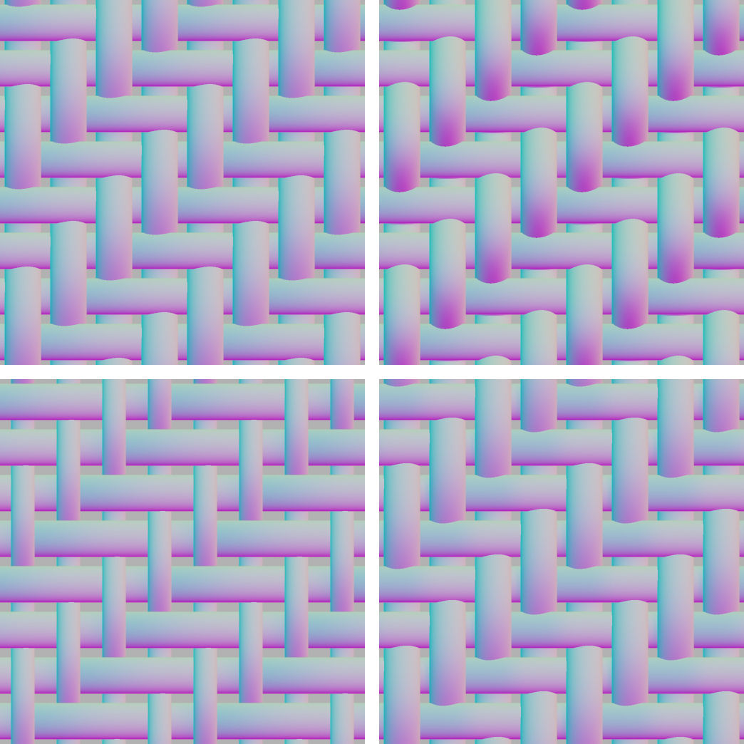 Weave pattern normal maps with Generator 3D model_10