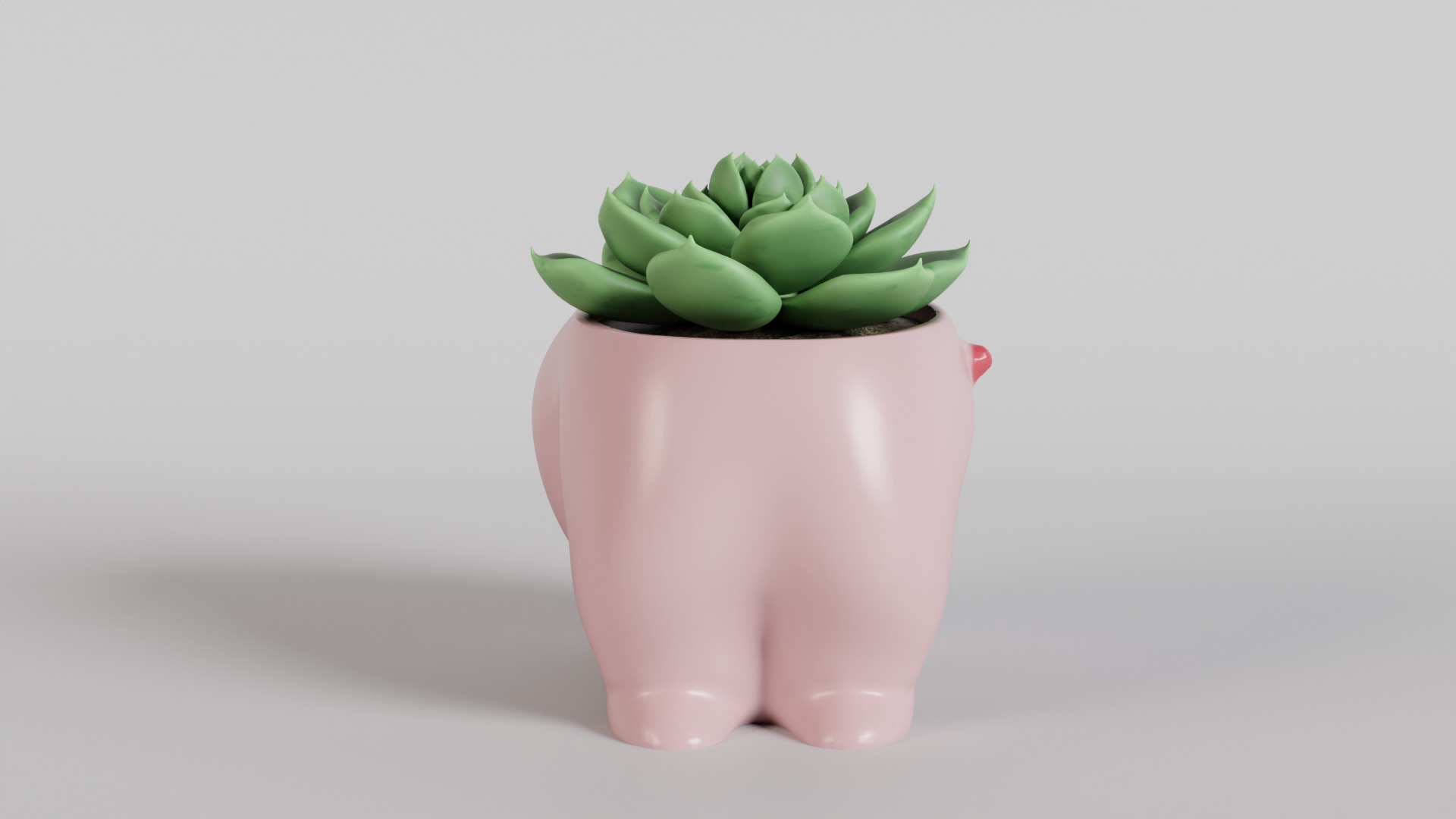 Charming Piggy Succulent Planter 3D print model_2