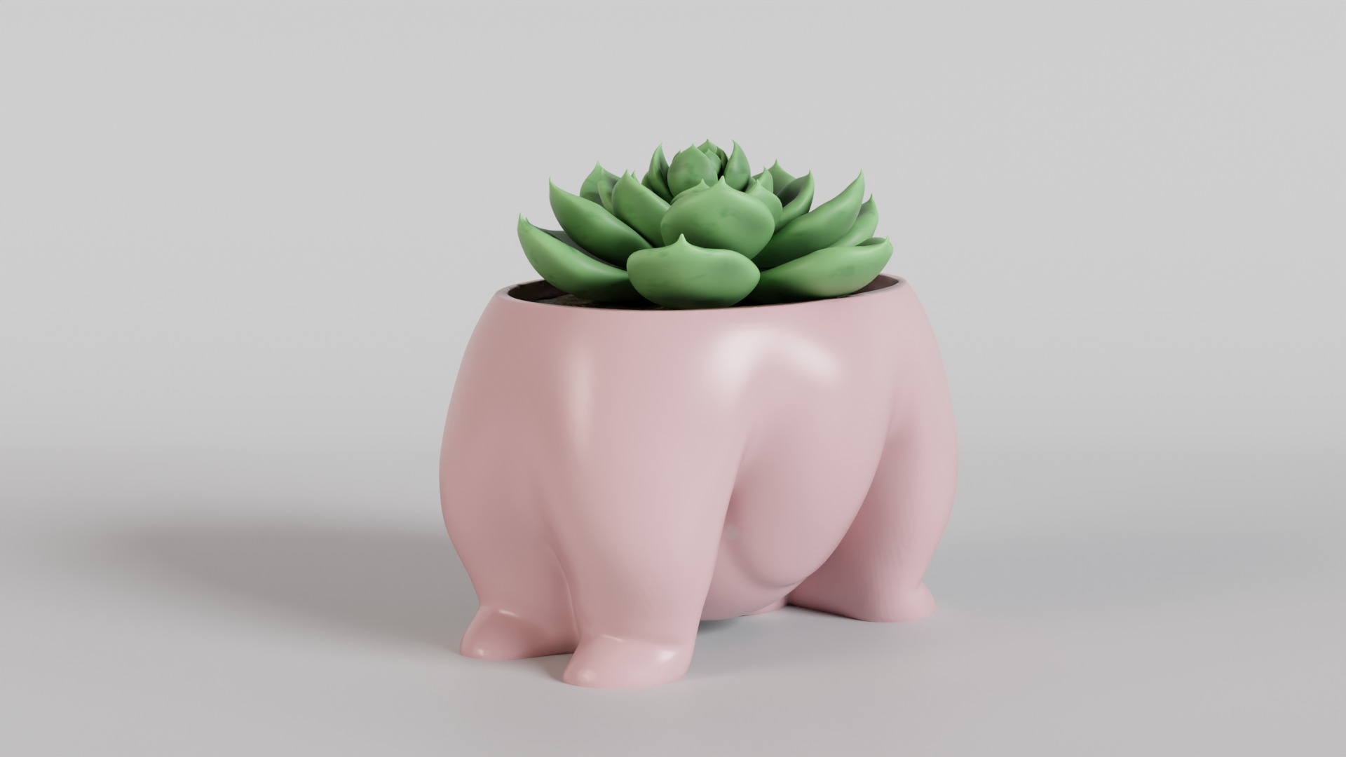 Charming Piggy Succulent Planter 3D print model_5