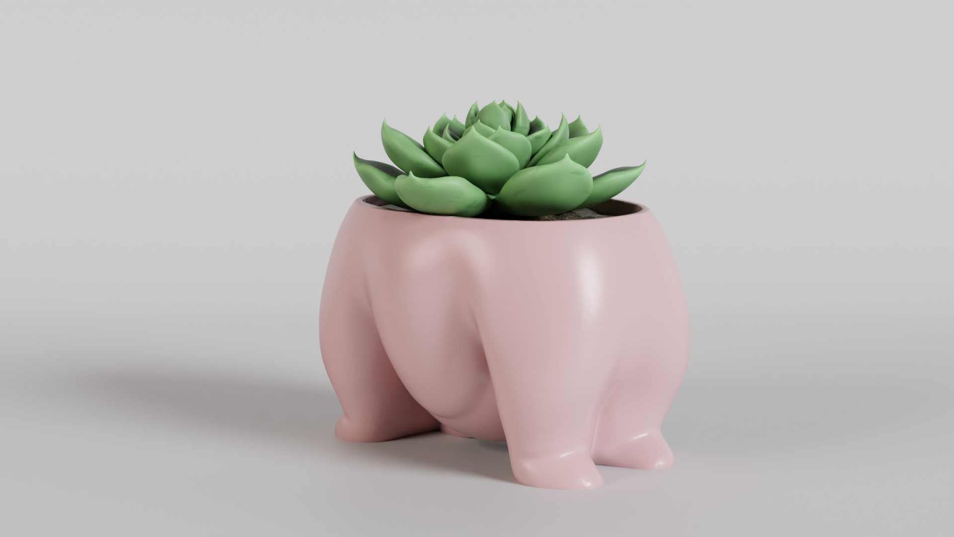 Charming Piggy Succulent Planter 3D print model_3