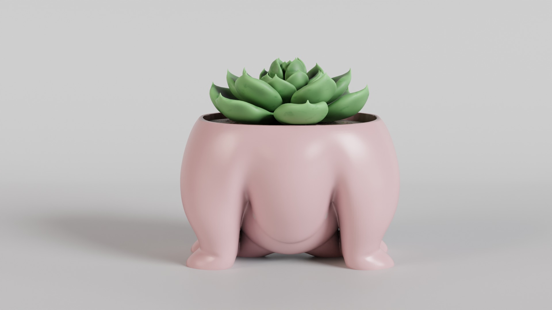 Charming Piggy Succulent Planter 3D print model_4