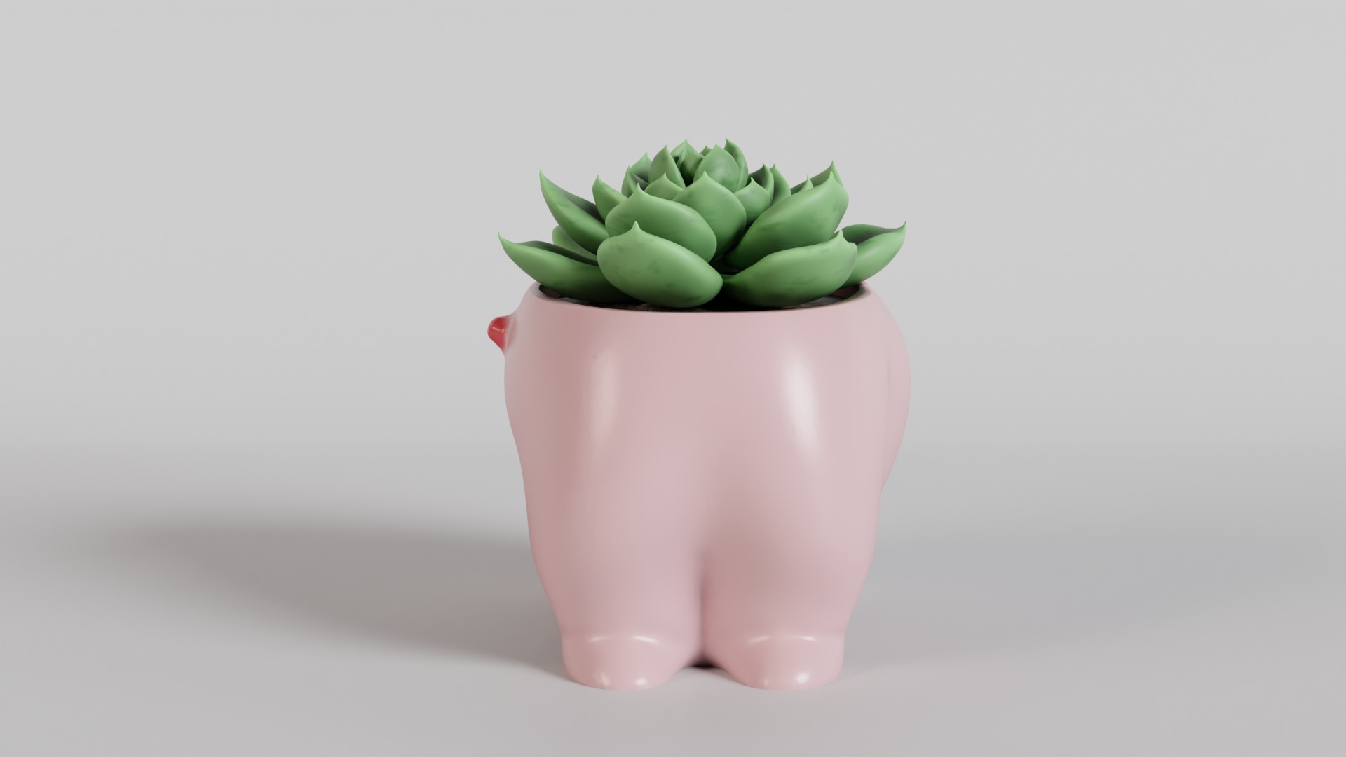 Charming Piggy Succulent Planter 3D print model_6
