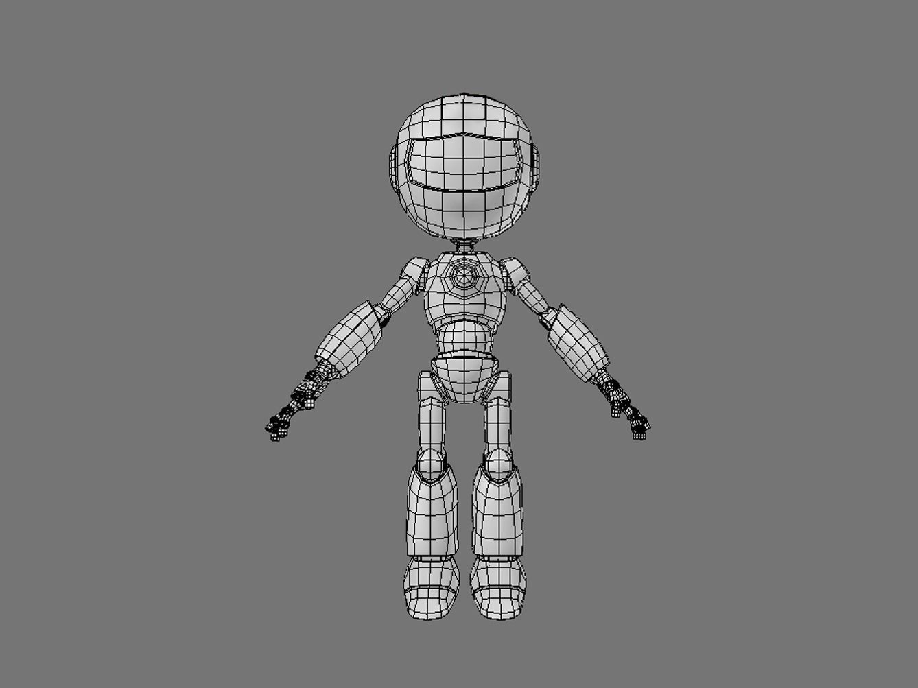 Cute Robot Rigged 1 Male 3D Model Low-poly Low-poly 3D model_4