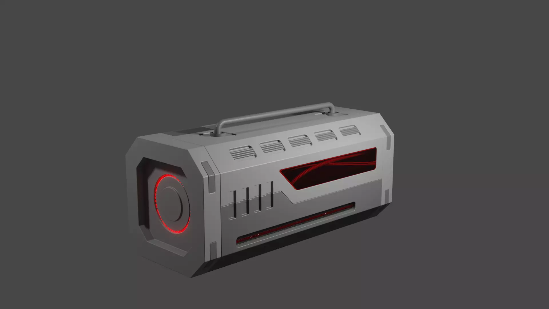 SCI FI BOX 2 Free low-poly 3D model