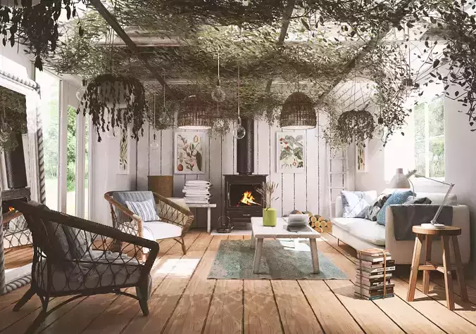 Reading Room REDSHIFT 3D model