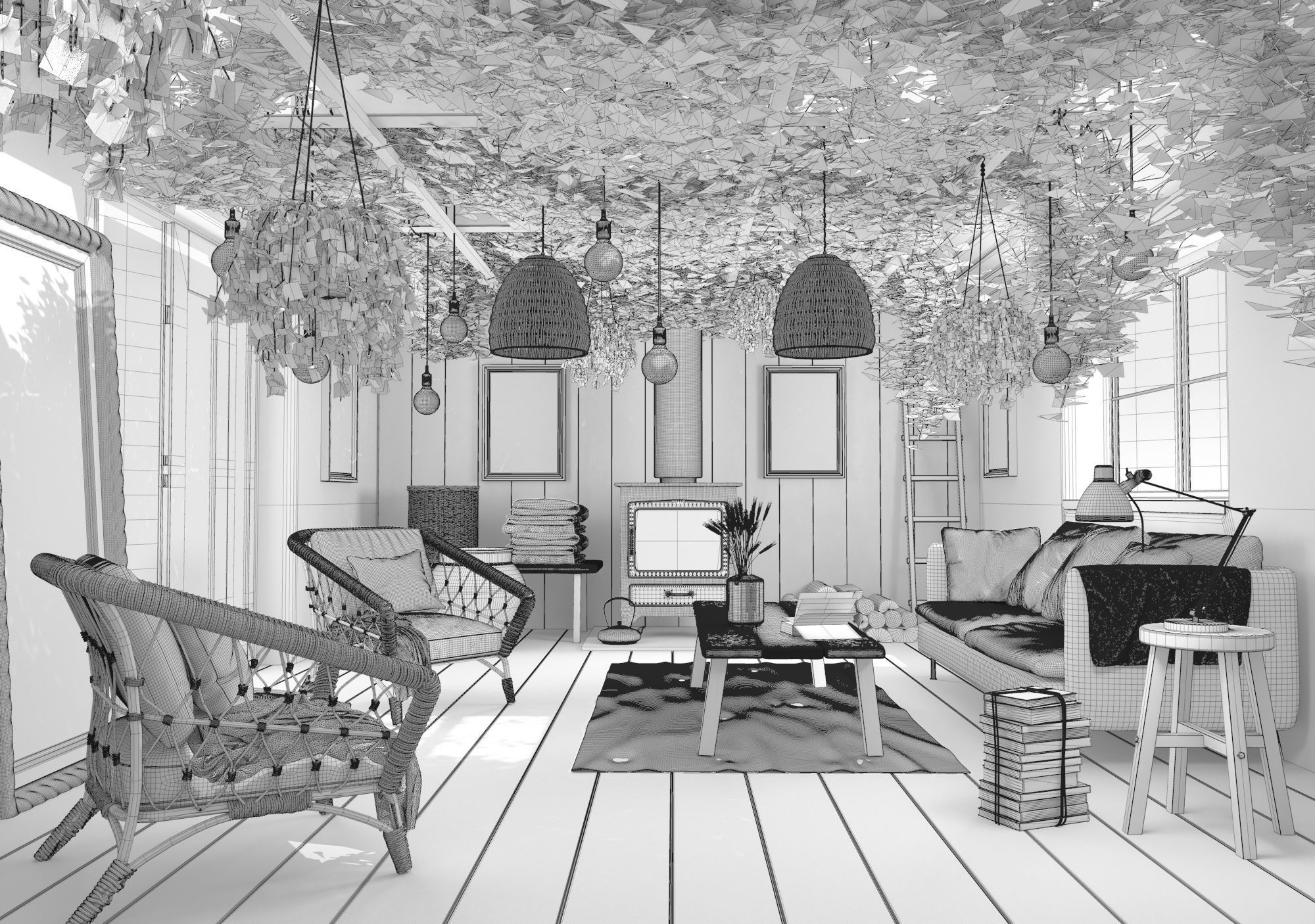 Reading Room REDSHIFT 3D model_1