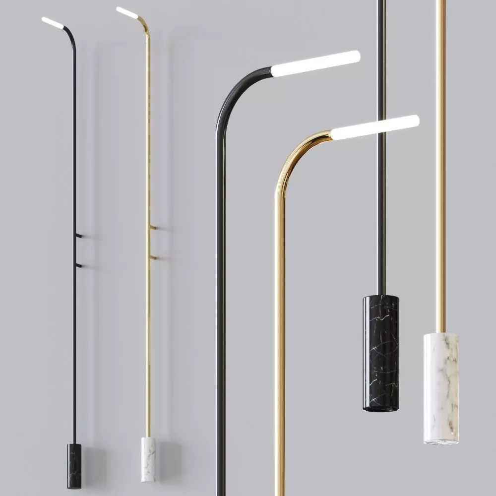 Minimalistic wall sconce - Think 3D model_0