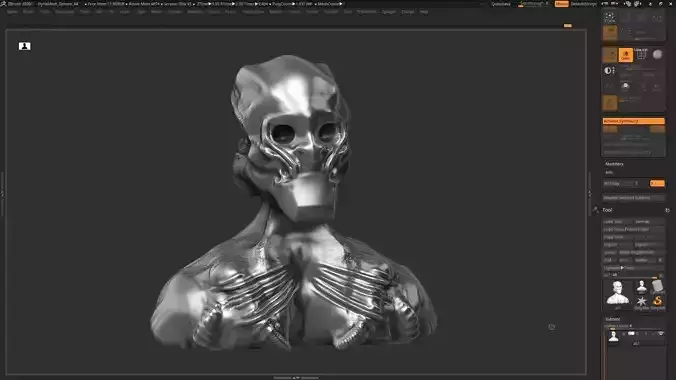 Robot bust 3d print model 3D print model