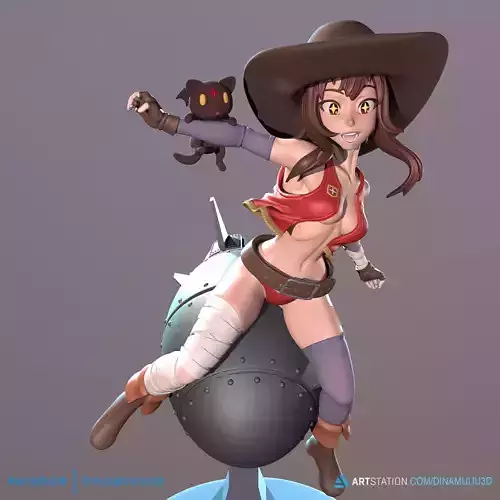 Megumin Explosion Nuke Rider Alt NSFW Version 3D Print Model 3D print model