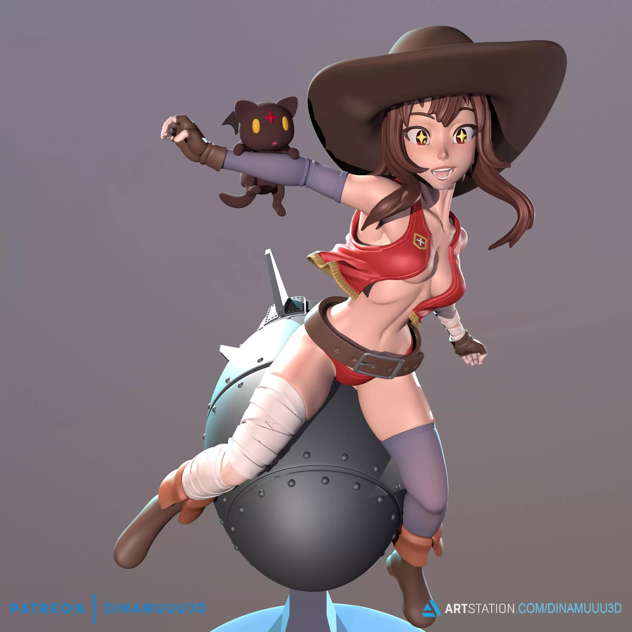 Megumin Explosion Nuke Rider Alt NSFW Version 3D Print Model 3D print model