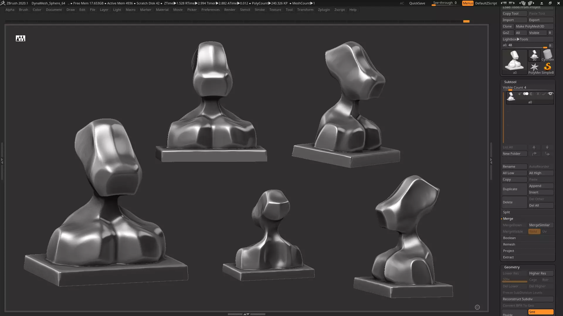 Modern Bust Sculpture 3d print model 3D print model