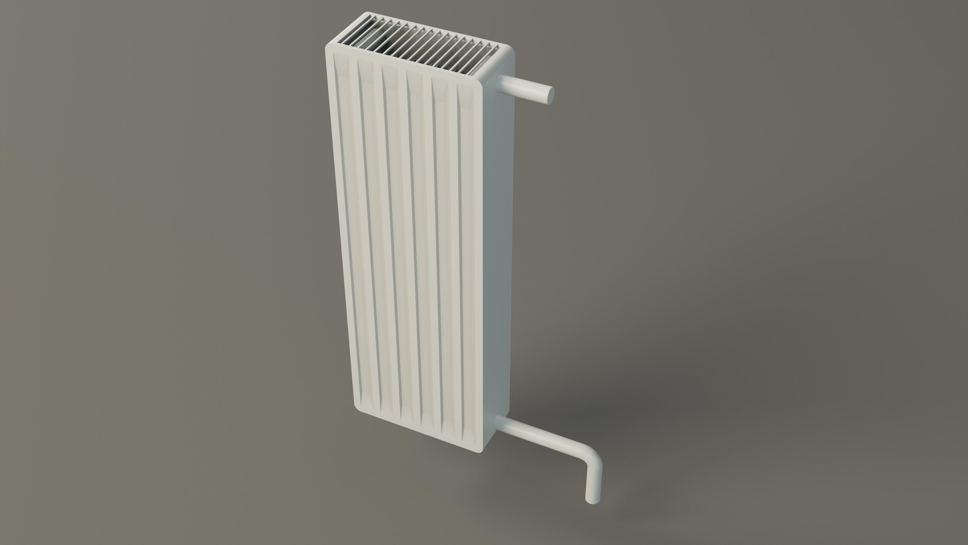 Modular Heating Radiator Low-poly 3D model_8