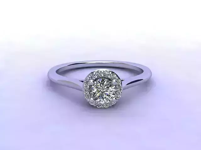 Diamond Halo Engagement Ring