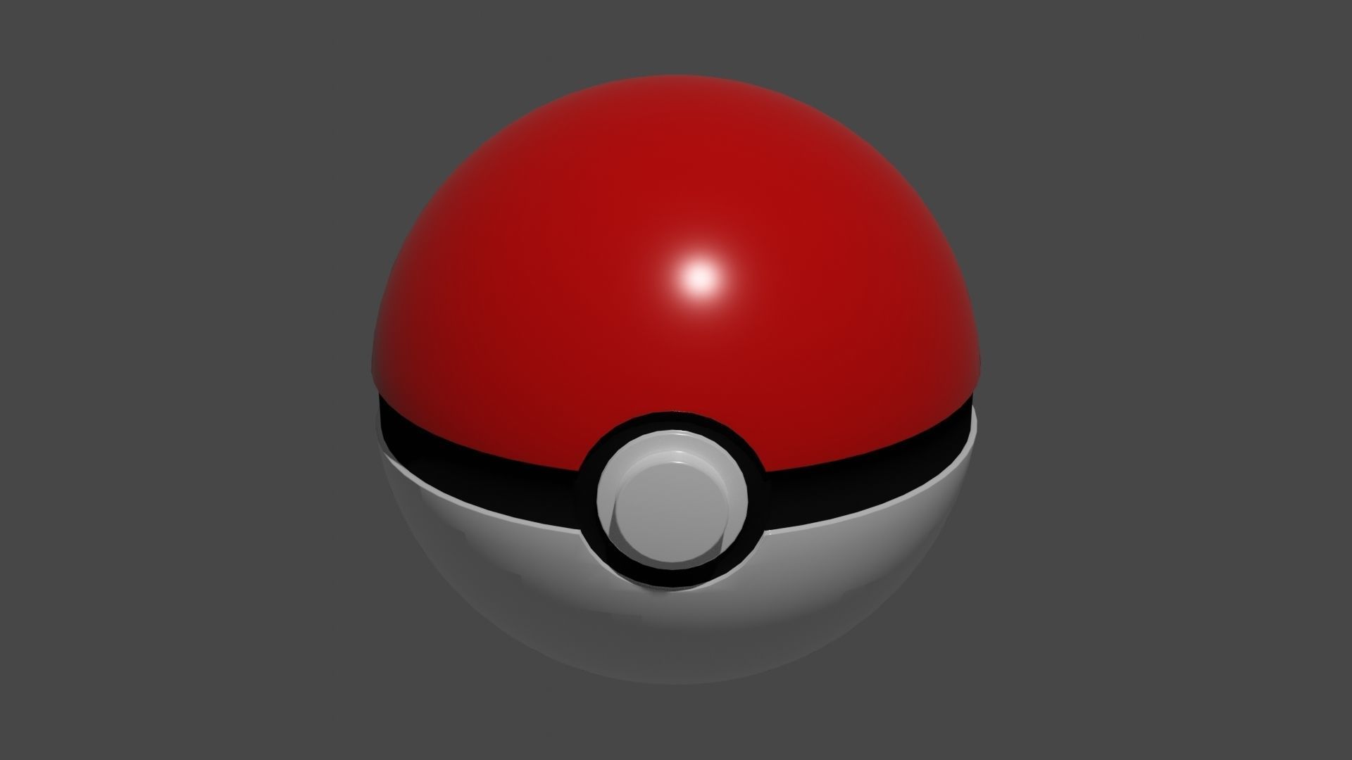 Pokeball  Low-poly 3D model