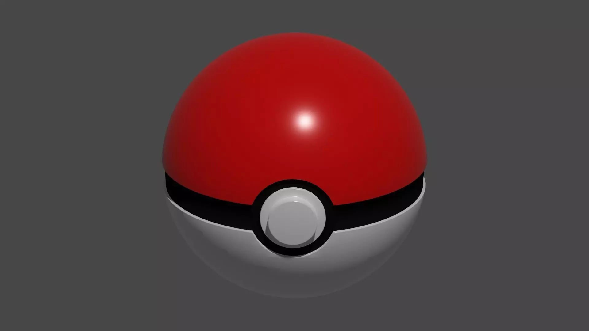Pokeball pokemon ball Low-poly 3D model_0