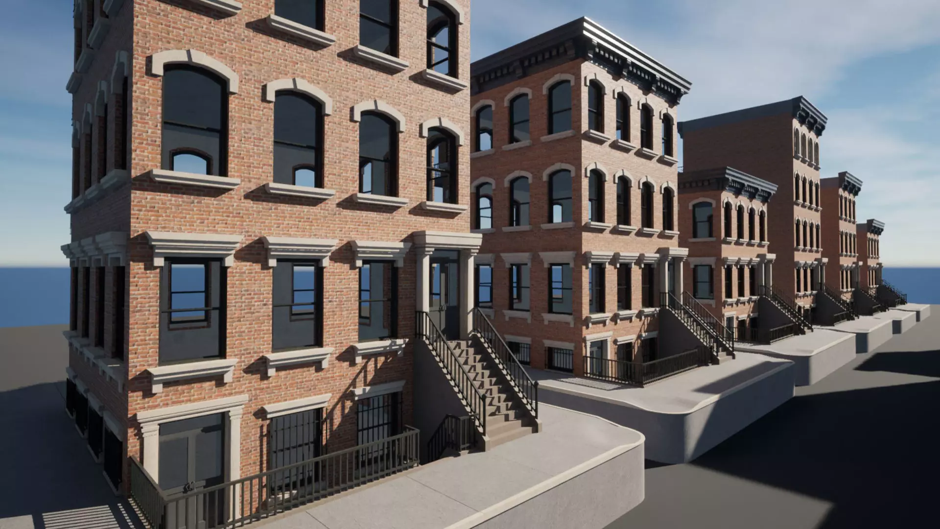 UE4 - City Apartment Building Pack Low-poly 3D model