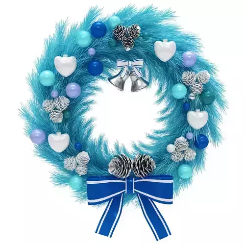 Blue christmas wreath