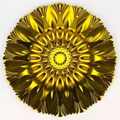 Decorative mandala carving rosette