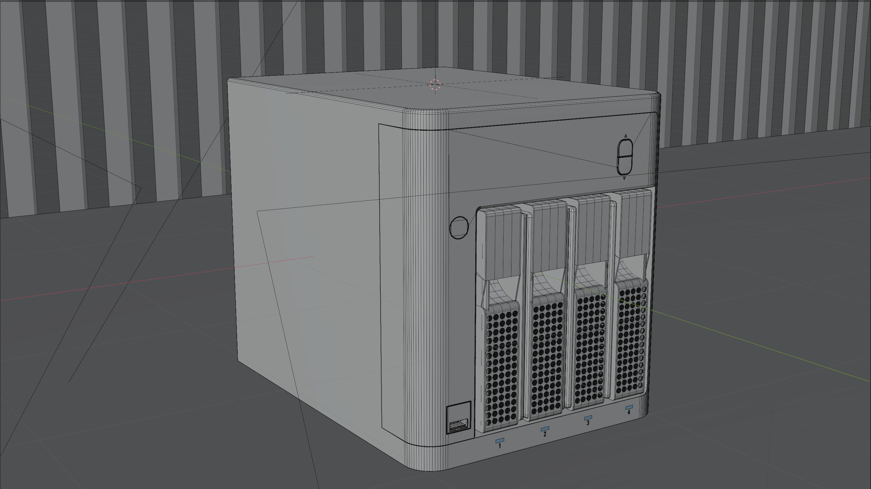 NAS storage device 3D model_6