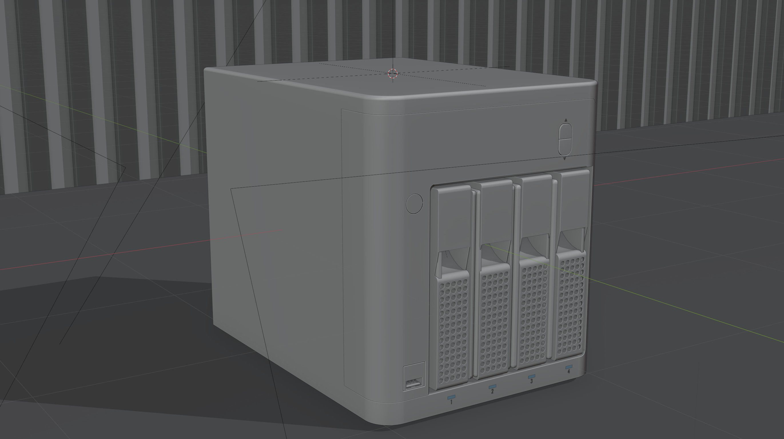 NAS storage device 3D model_5