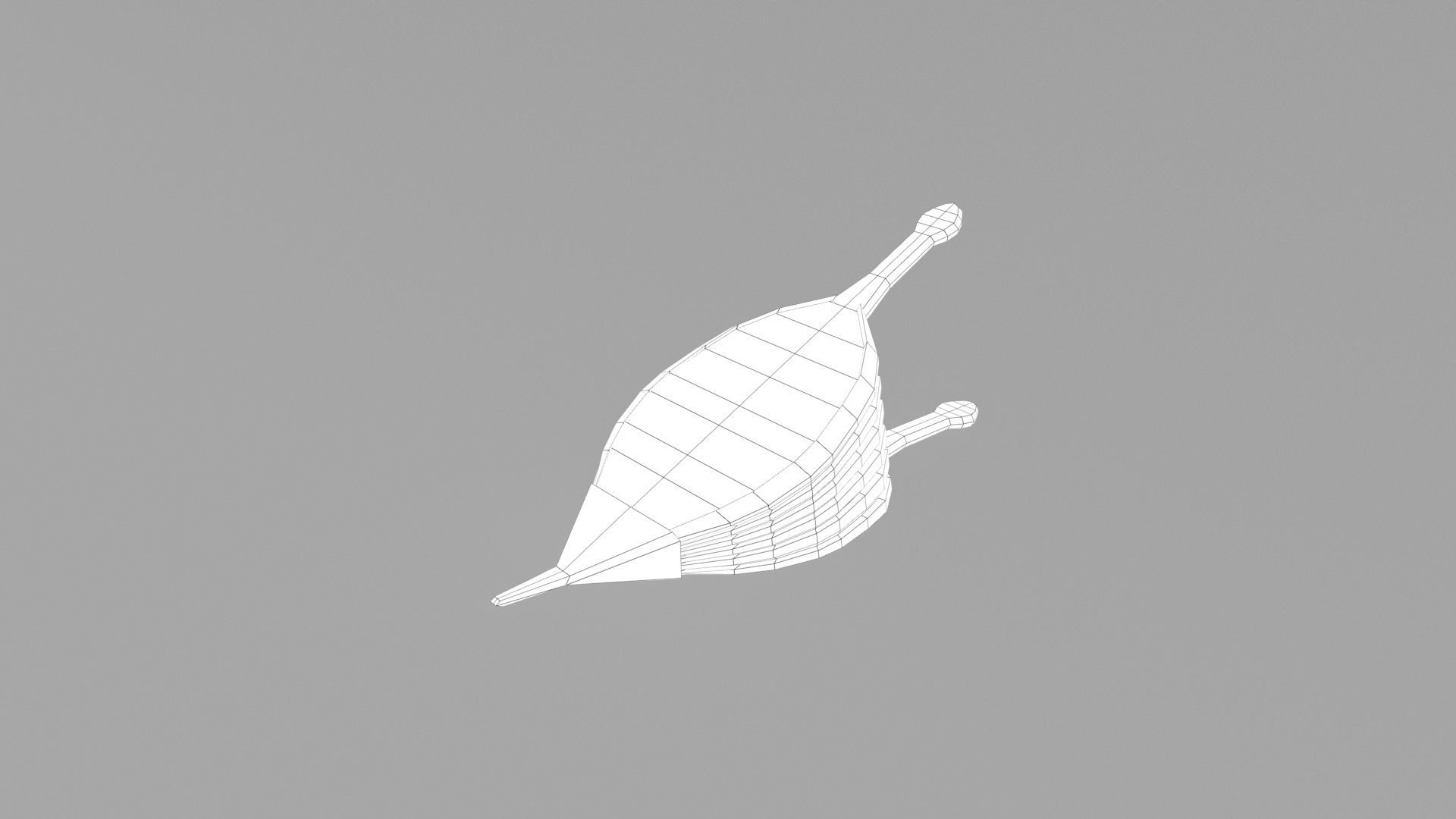Bellows leaf Low-poly 3D model_5
