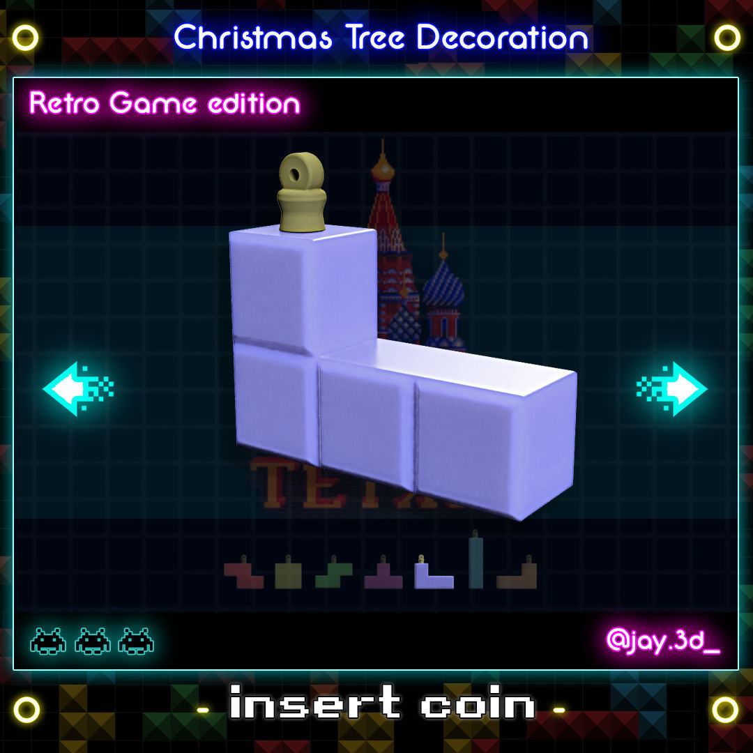 CHRISTMAS TREE DECORATION - RETRO GAME EDITION 3D print model_19