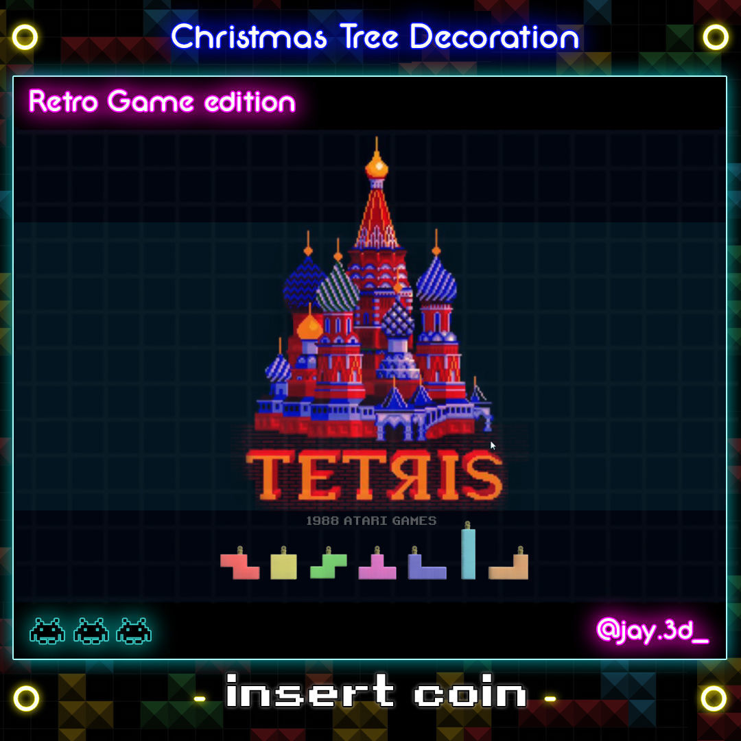 CHRISTMAS TREE DECORATION - RETRO GAME EDITION 3D print model_14