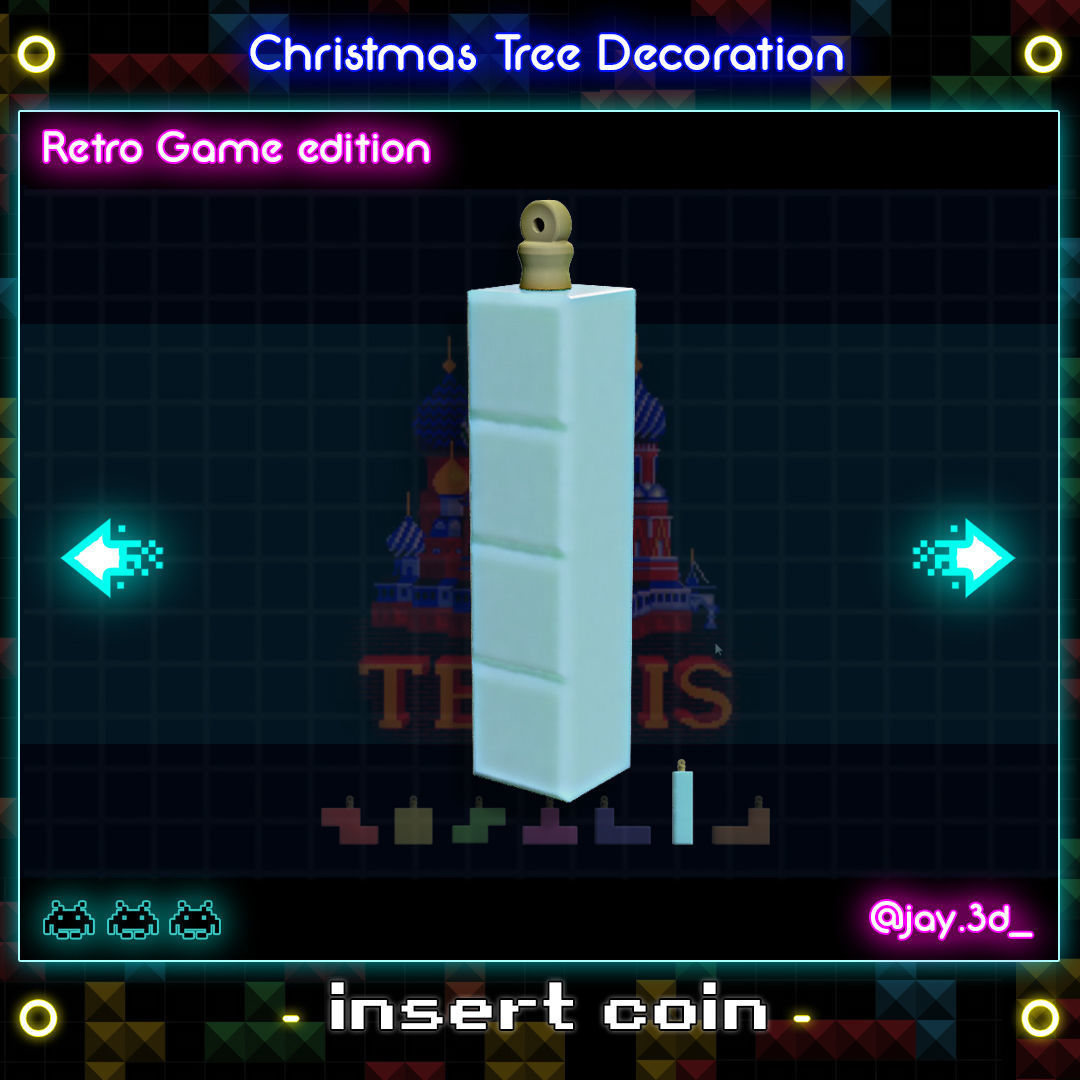 CHRISTMAS TREE DECORATION - RETRO GAME EDITION 3D print model_20
