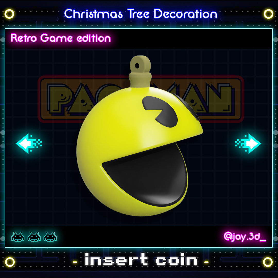 CHRISTMAS TREE DECORATION - RETRO GAME EDITION 3D print model_9
