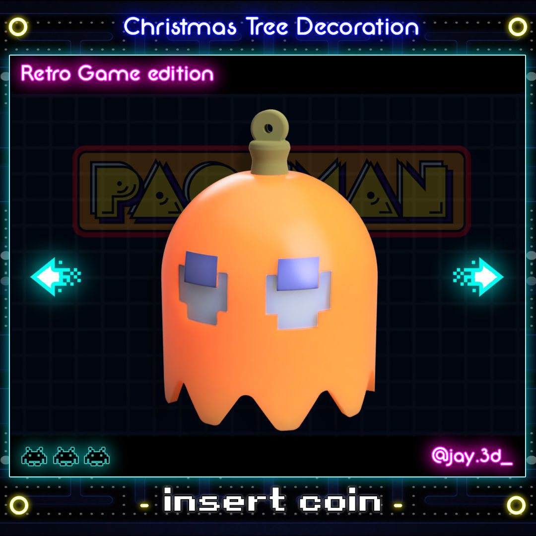 CHRISTMAS TREE DECORATION - RETRO GAME EDITION 3D print model_8