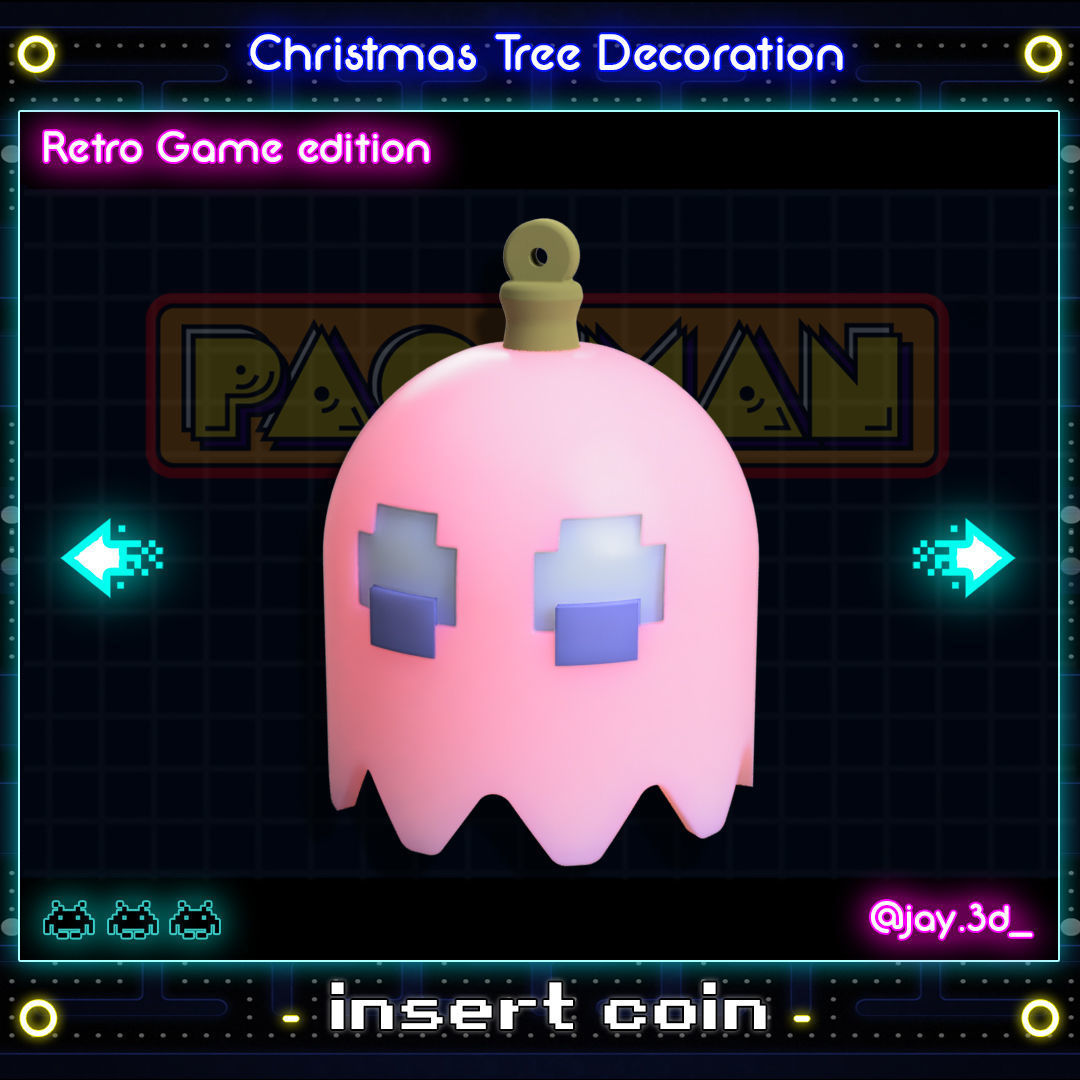 CHRISTMAS TREE DECORATION - RETRO GAME EDITION 3D print model_7