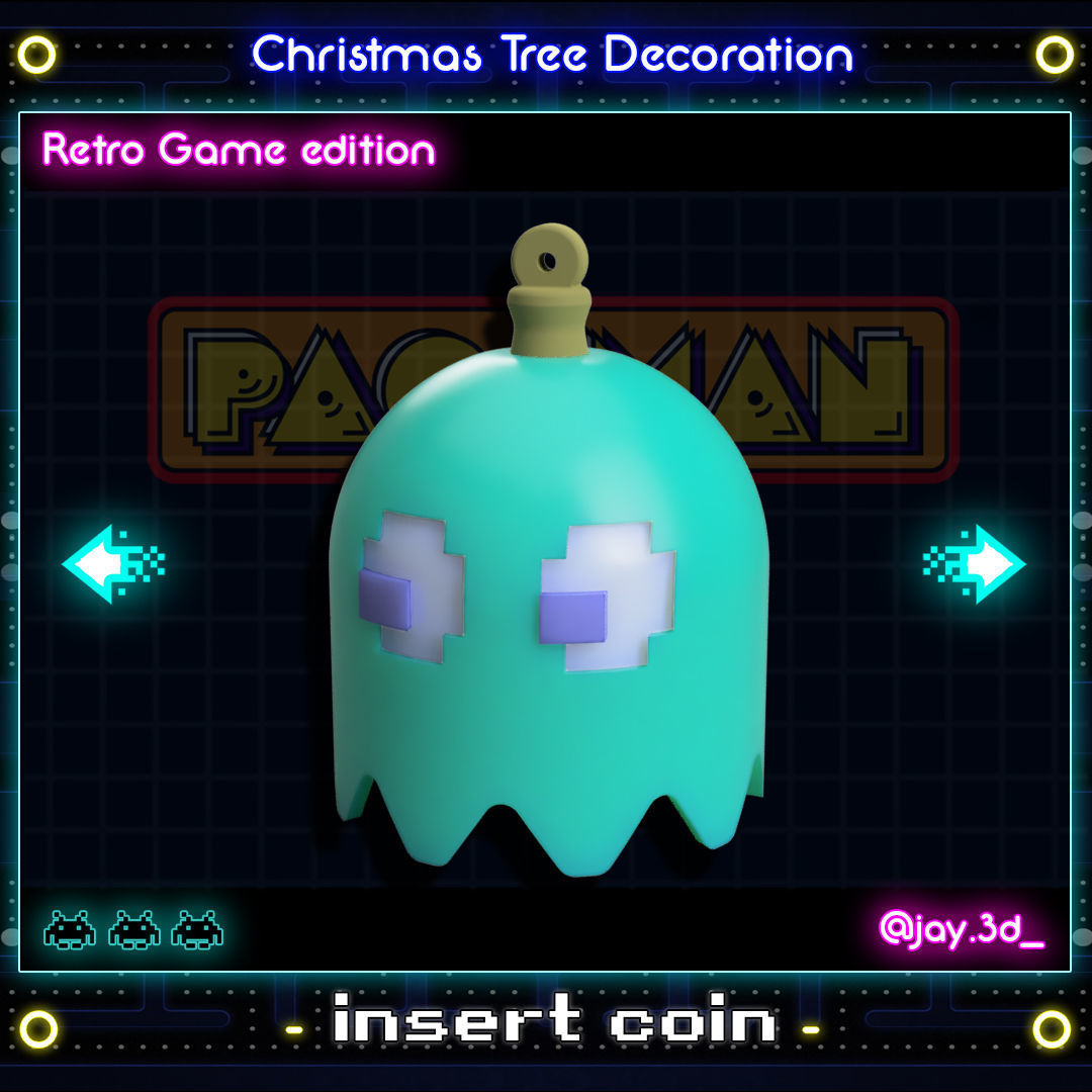 CHRISTMAS TREE DECORATION - RETRO GAME EDITION 3D print model_6