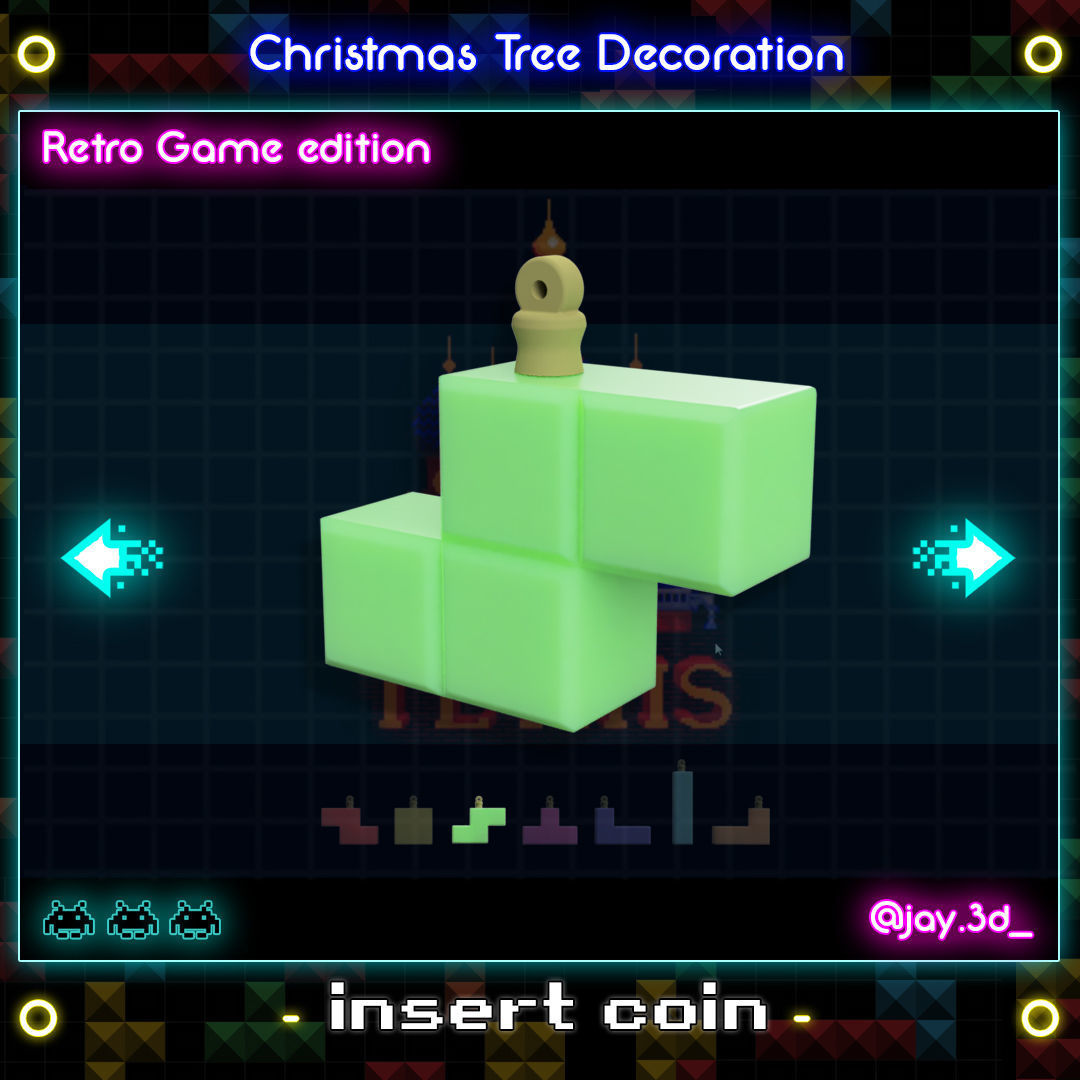 CHRISTMAS TREE DECORATION - RETRO GAME EDITION 3D print model_17