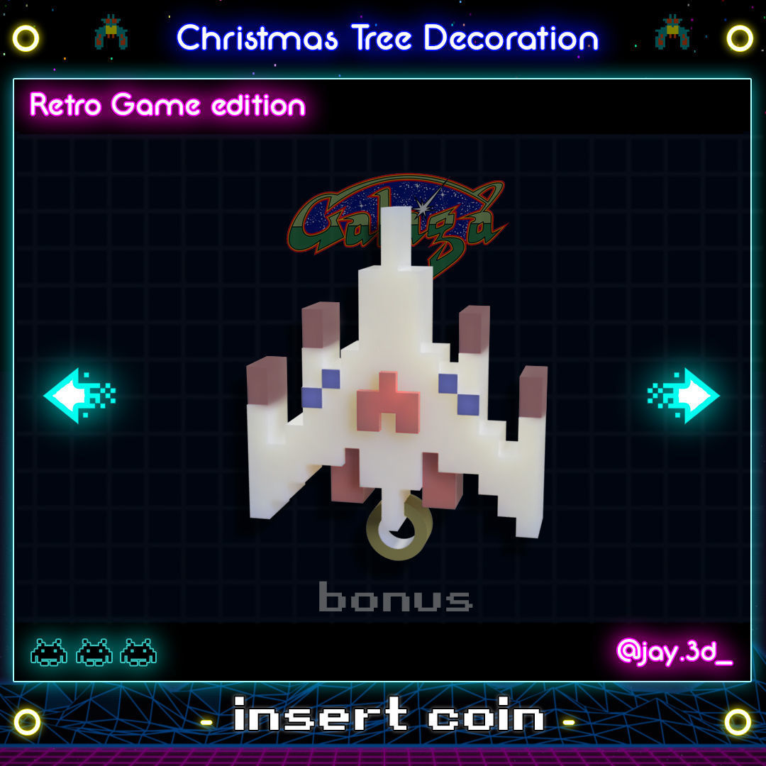 CHRISTMAS TREE DECORATION - RETRO GAME EDITION 3D print model_25