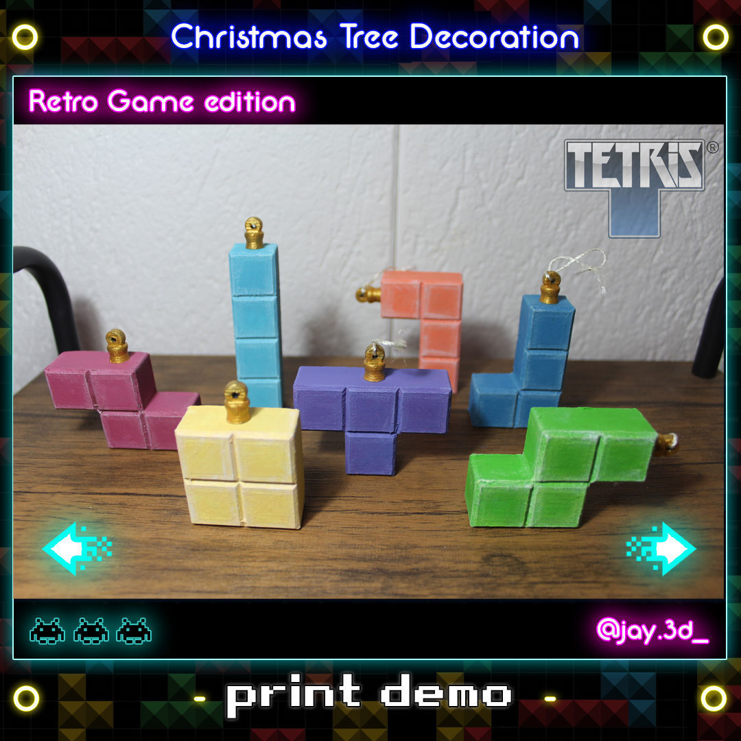 CHRISTMAS TREE DECORATION - RETRO GAME EDITION 3D print model_22