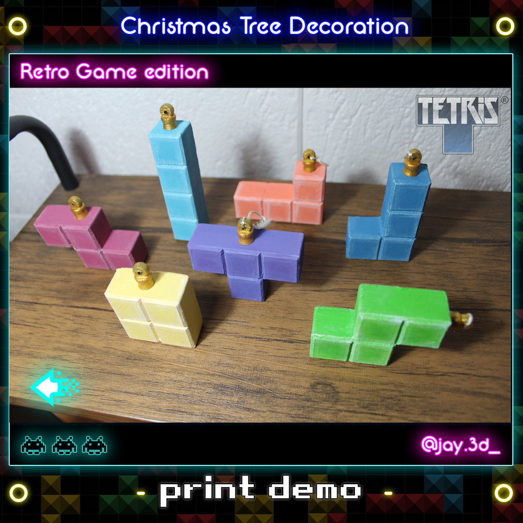 CHRISTMAS TREE DECORATION - RETRO GAME EDITION 3D print model_23
