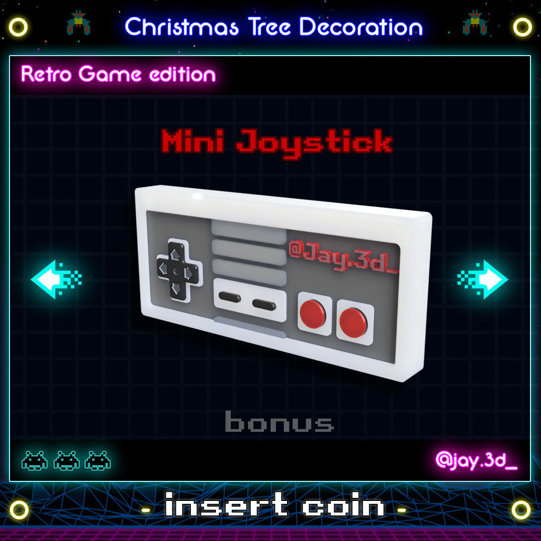 CHRISTMAS TREE DECORATION - RETRO GAME EDITION 3D print model_30